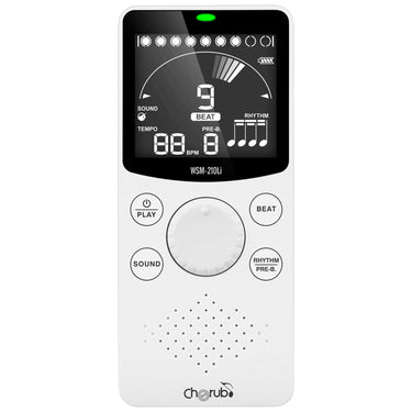 Metronomo Cherub Wsm-210li Digital Recargable Blanco